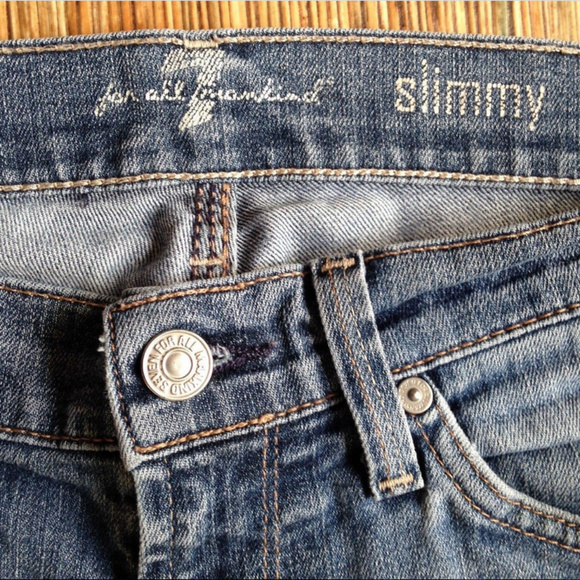 7 For All Mankind Jeans Womens 29 Slimmy Faded - Picture 4 of 8